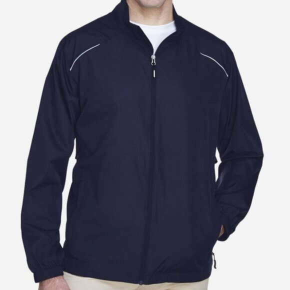 Men's Navy Blue Lightweight Windbreaker Jacket - Picture 14 of 14